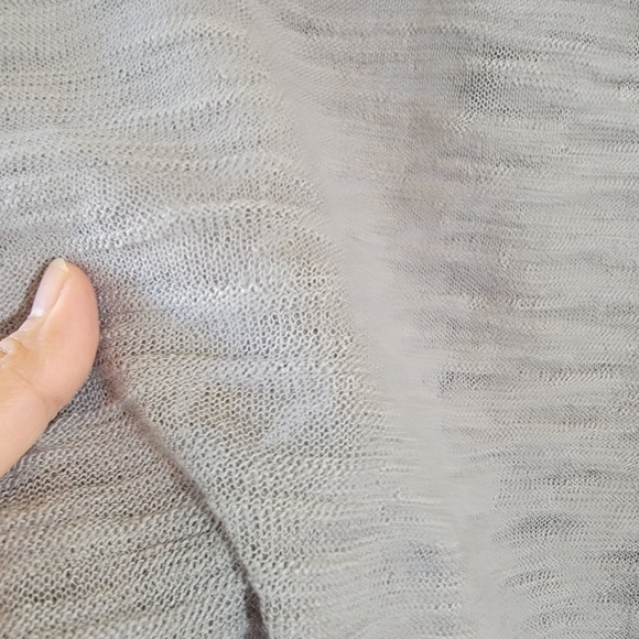 HELMUT LANG Gray V-neck Asymmetrical Top SP Wool Alpaca Quite Luxury Minimalist - Picture 9 of 11